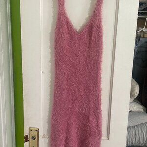 Pink Fuzzy Dress Forever 21 Size Small